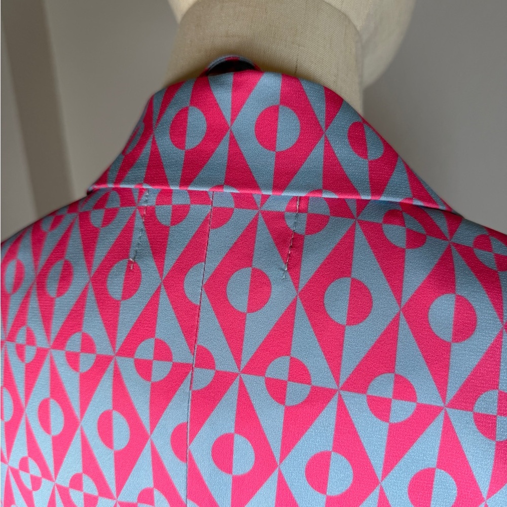 Chic Pink Patterned Women's Blazer - image 7